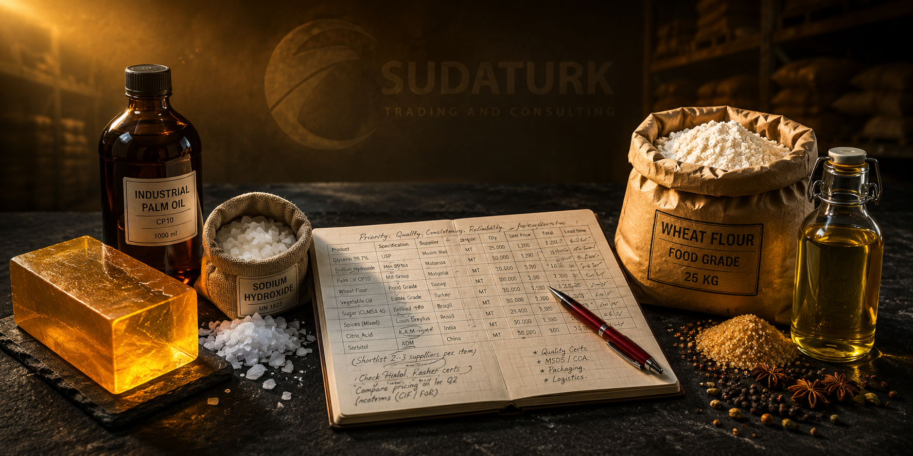 توريد المواد الخام ومدخلات الإنتاج